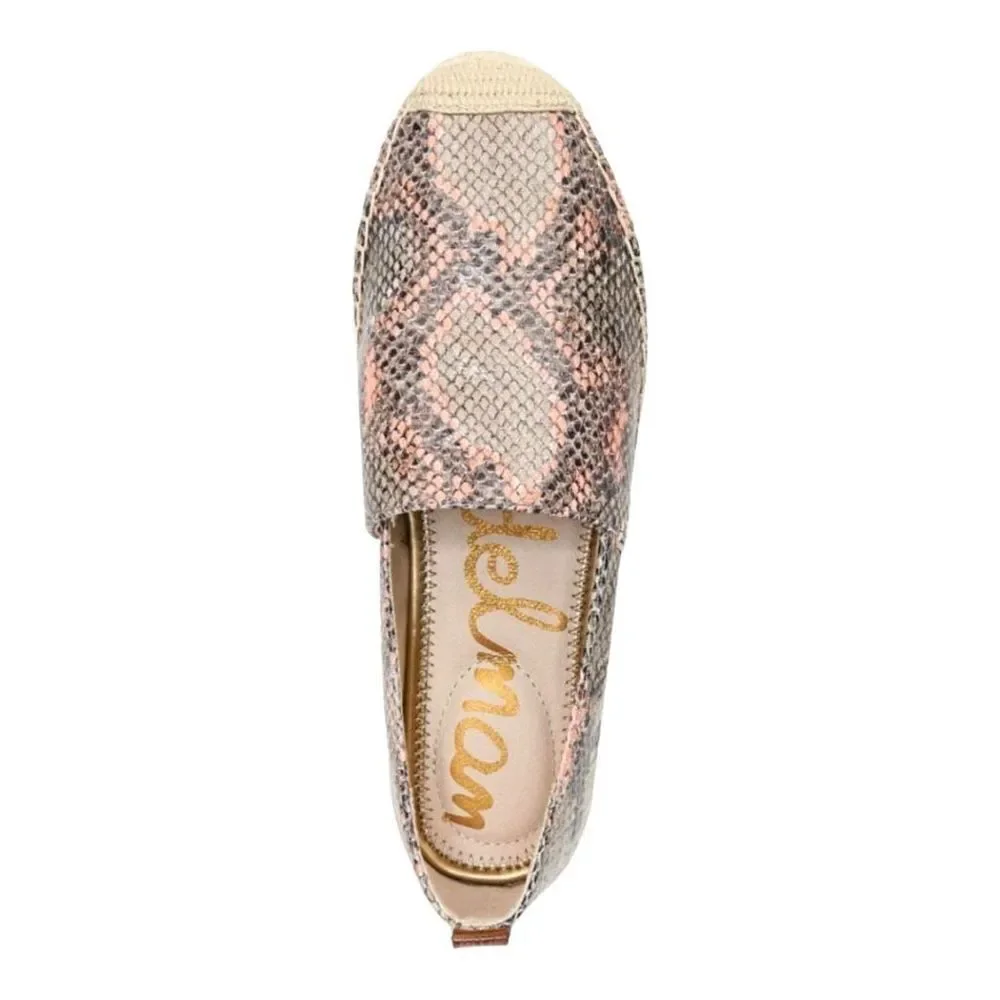 Sam Edelman Kesia Espadrille Flats Women's Snake Skin, Multi Size 6 NEW 40% off